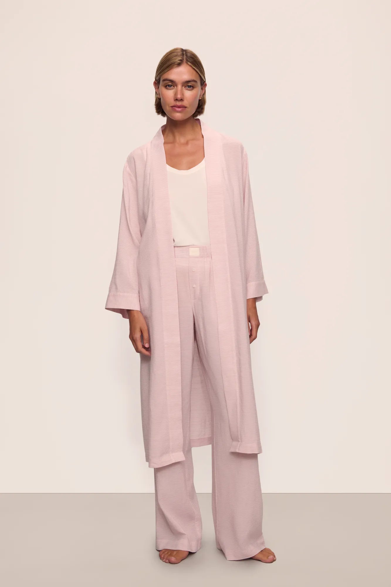 Nautico boxer pant - mauve and ivory stripe