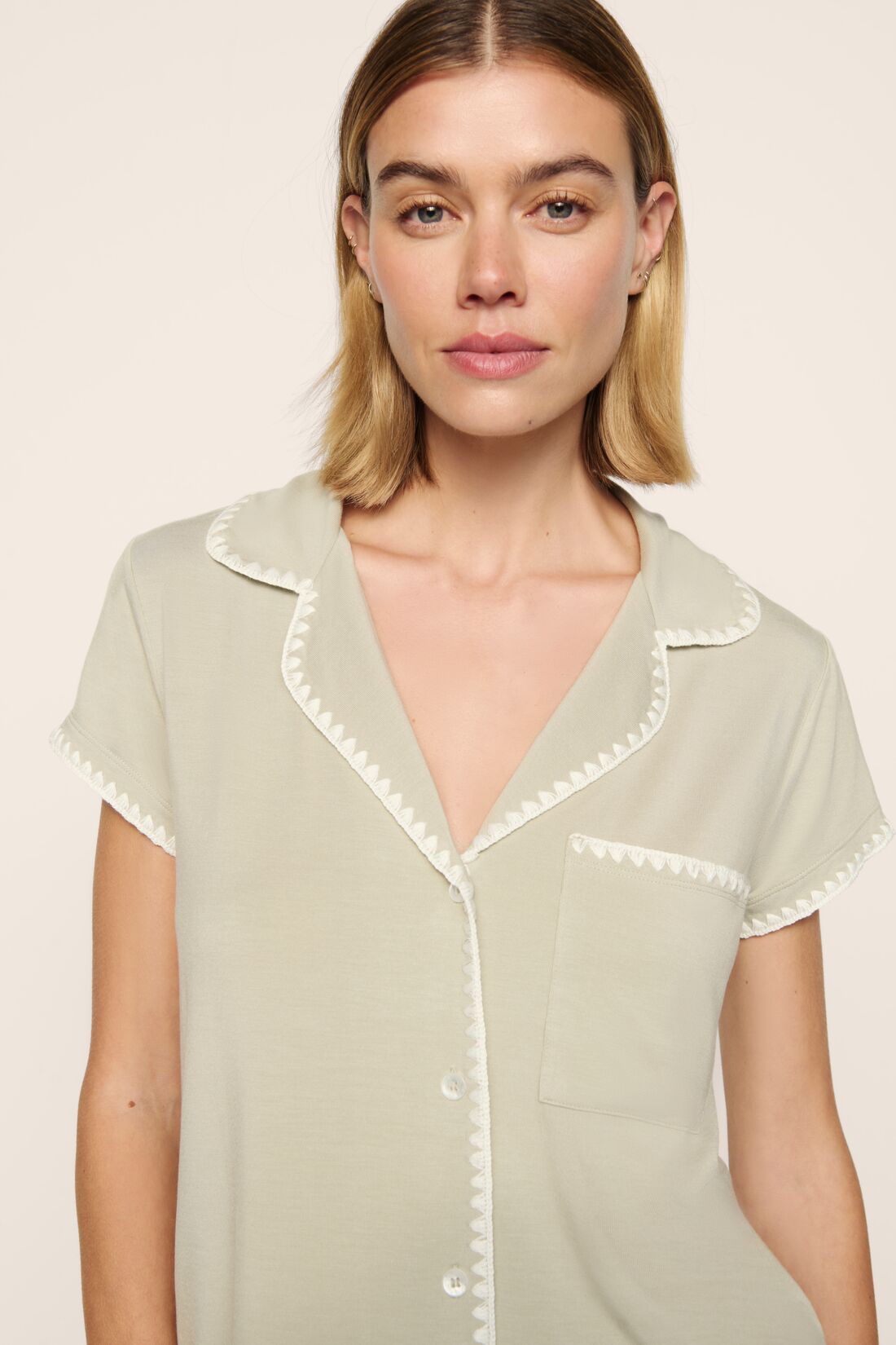 Frida shortie set - sandstone/ivory