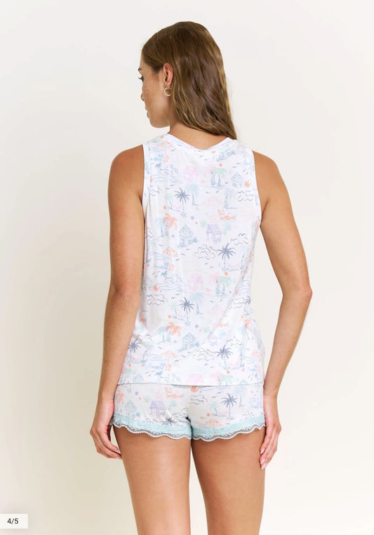 All American tank and shortie set - beach resort