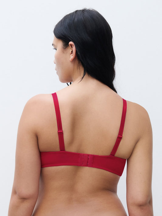Day to Night demi bra - poppy red