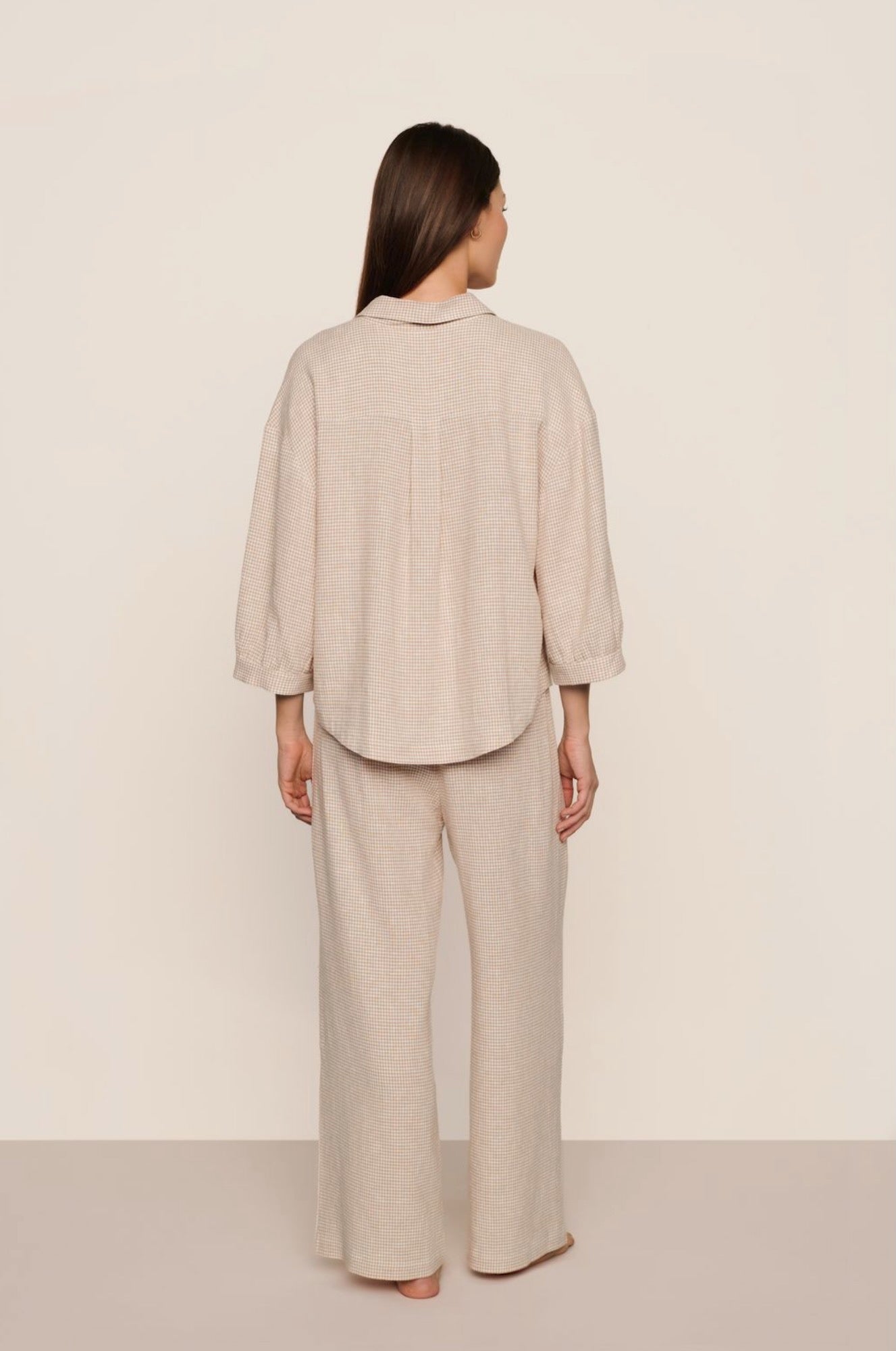 Linen blend relaxed pant