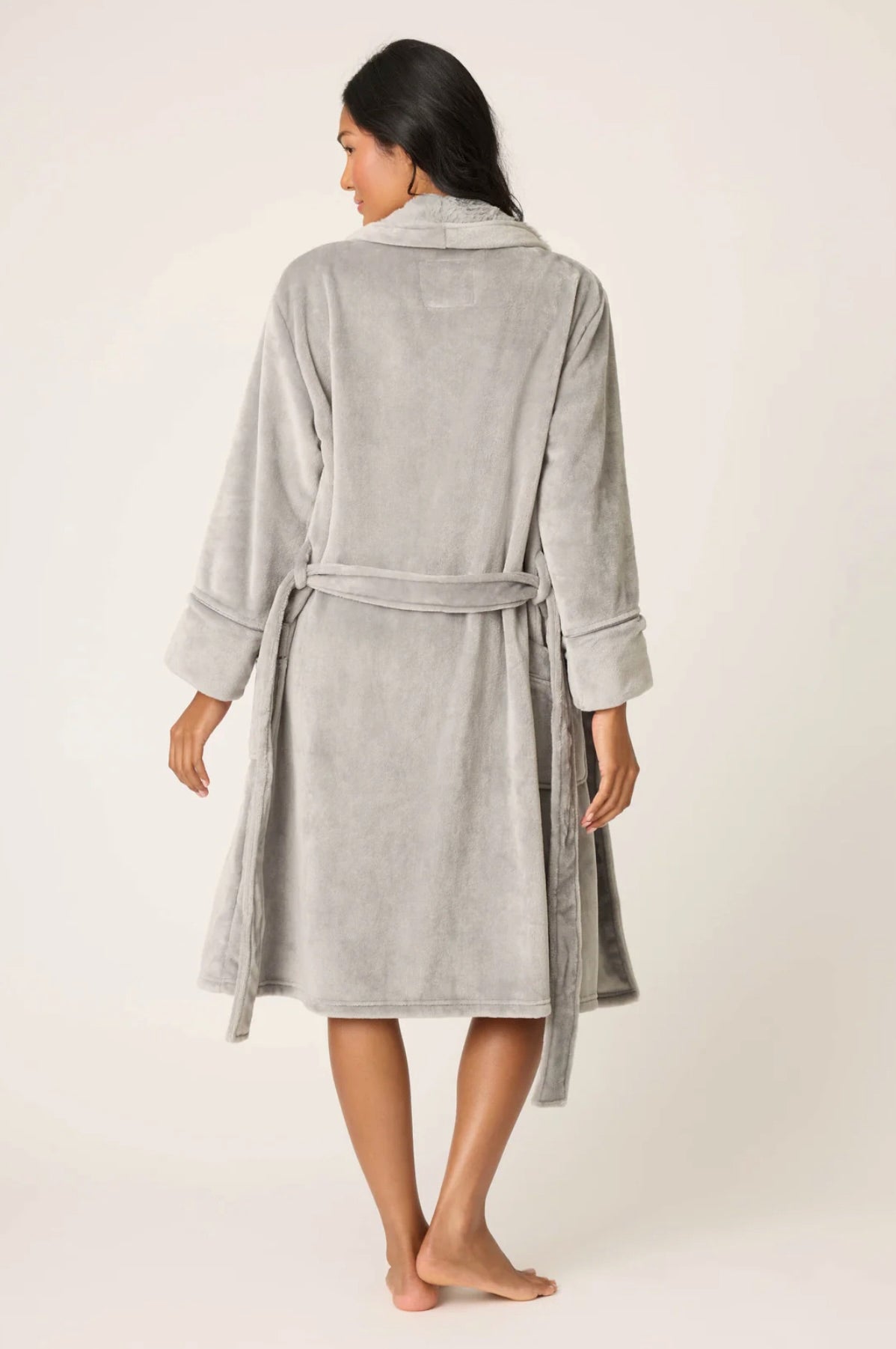 Luxe Plush robe - frost gray