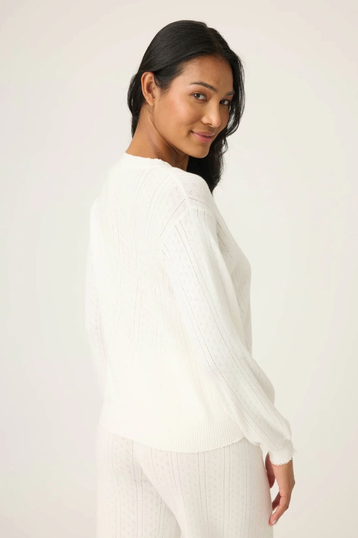 Sweetheart Pointelle cardigan