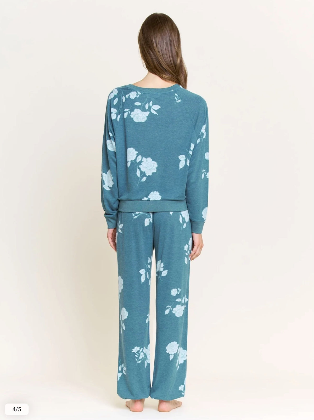 Star Seeker long pajama set - twilight teal rose