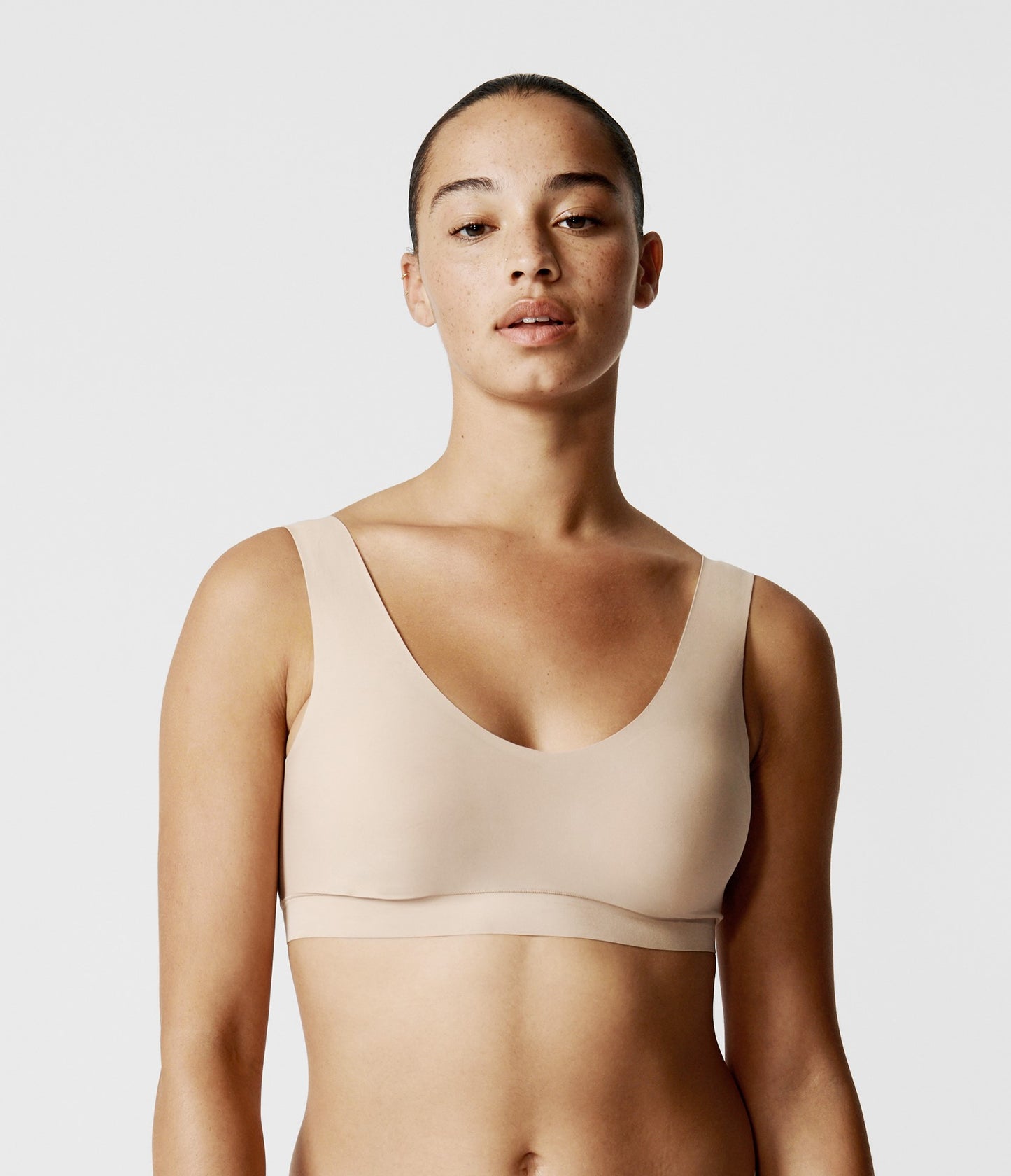 Soft Stretch Padded V bra top