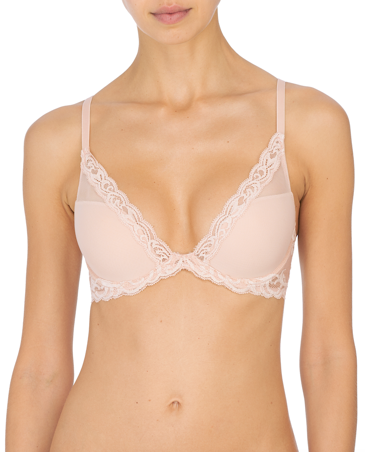 Feathers contour plunge bra