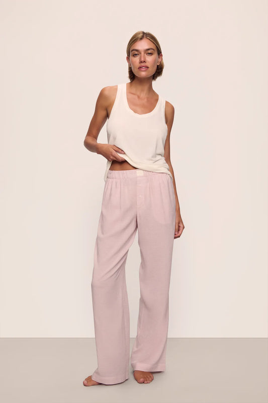 Nautico boxer pant - mauve and ivory stripe