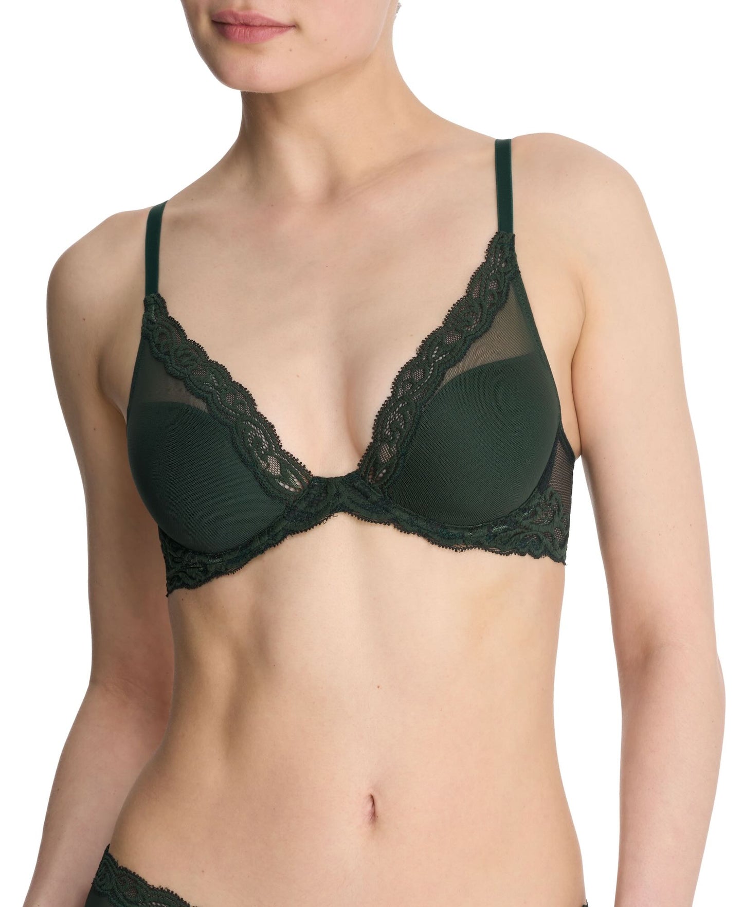 Feathers contour plunge bra -fall color