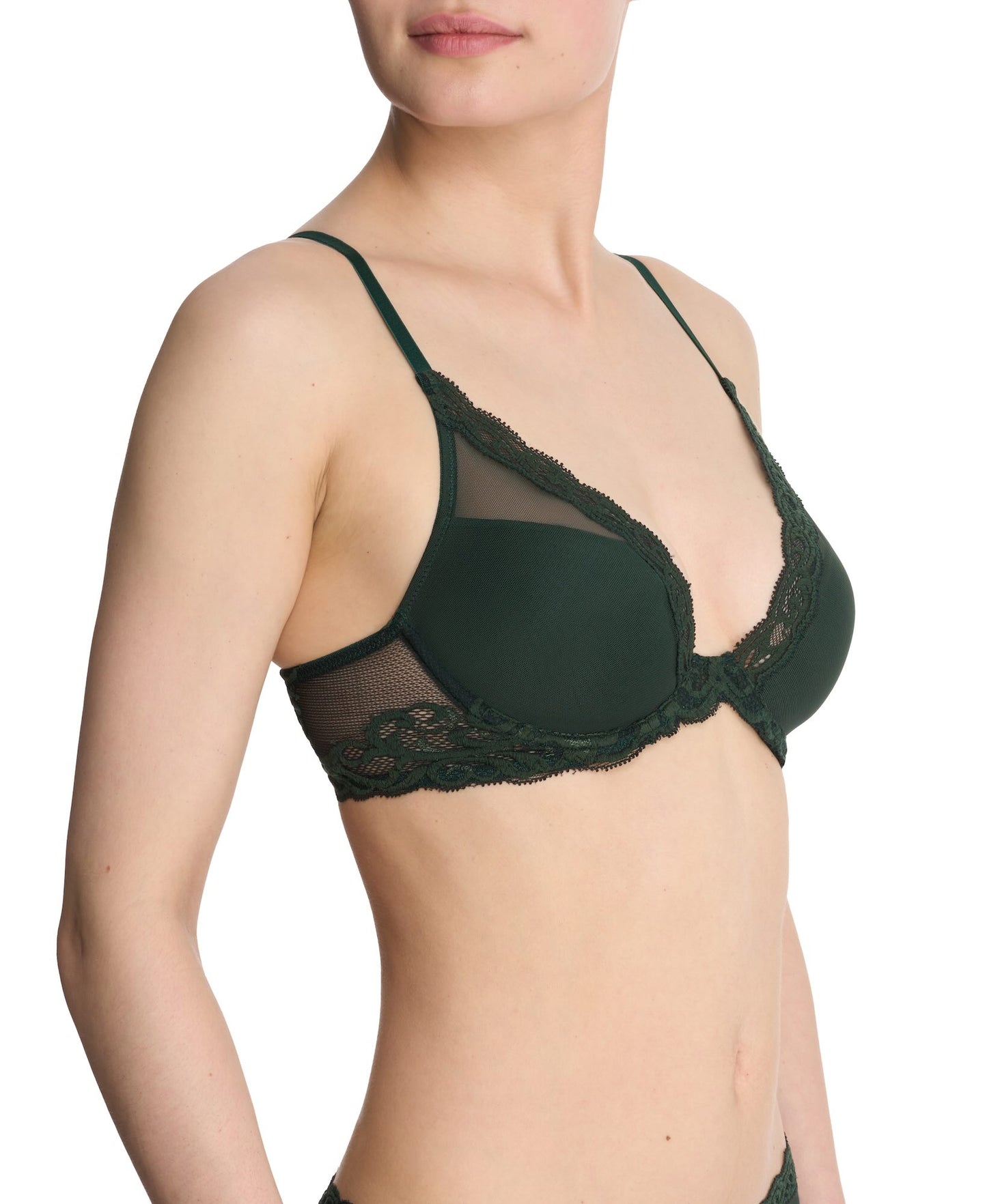 Feathers contour plunge bra -fall color