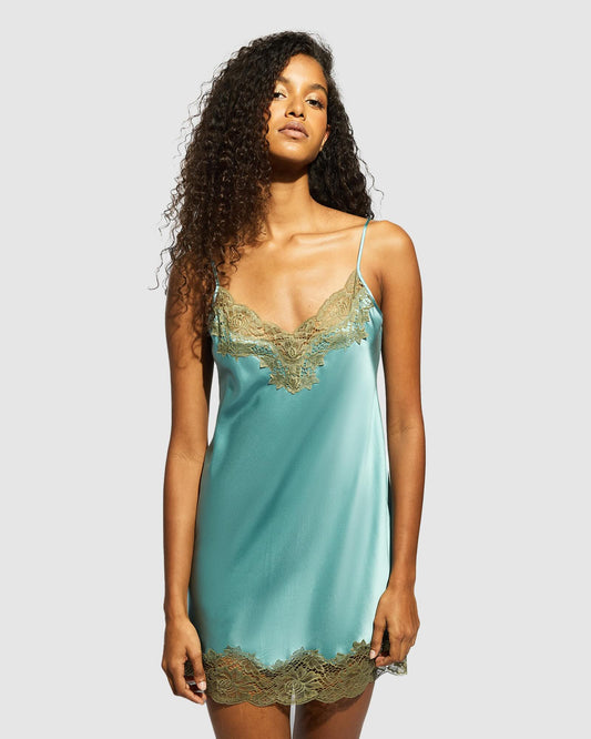 Silk Lace Chemise - river