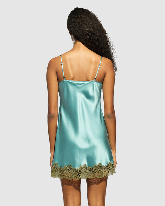 Silk Lace Chemise - river