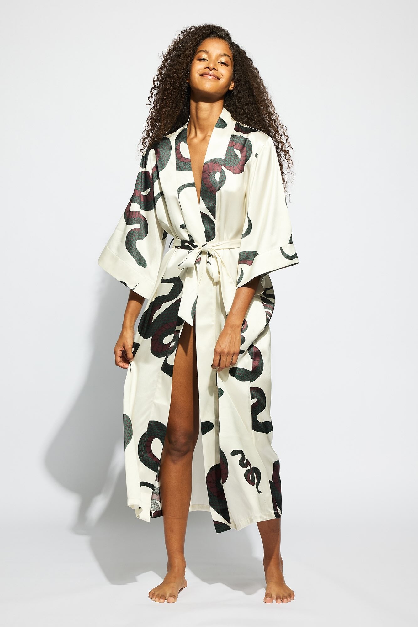 Valentina silk robe