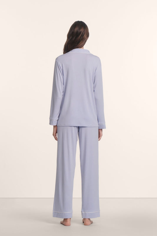 Gisele long pajama set - lavender dusk/ivory