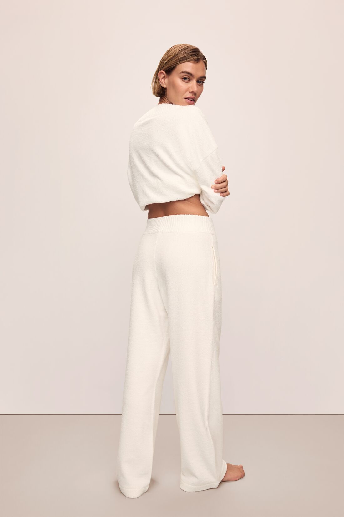 Recycled Boucle pant (shown with top)