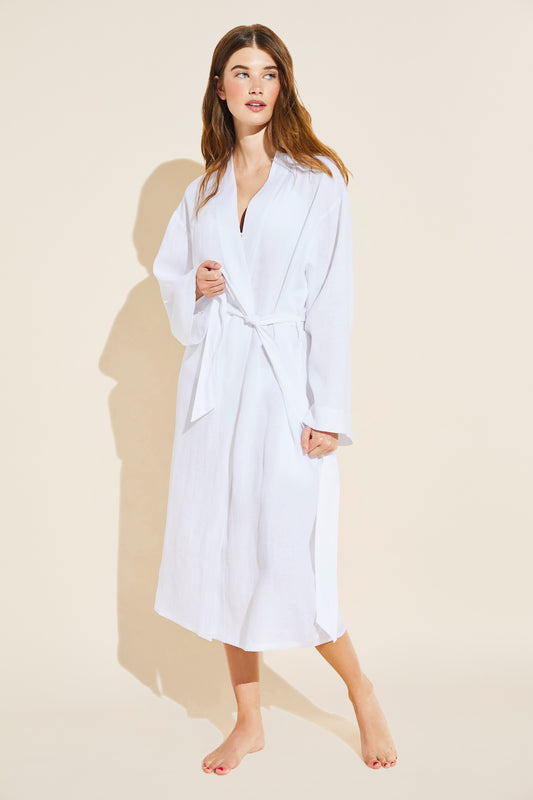 Linen long robe