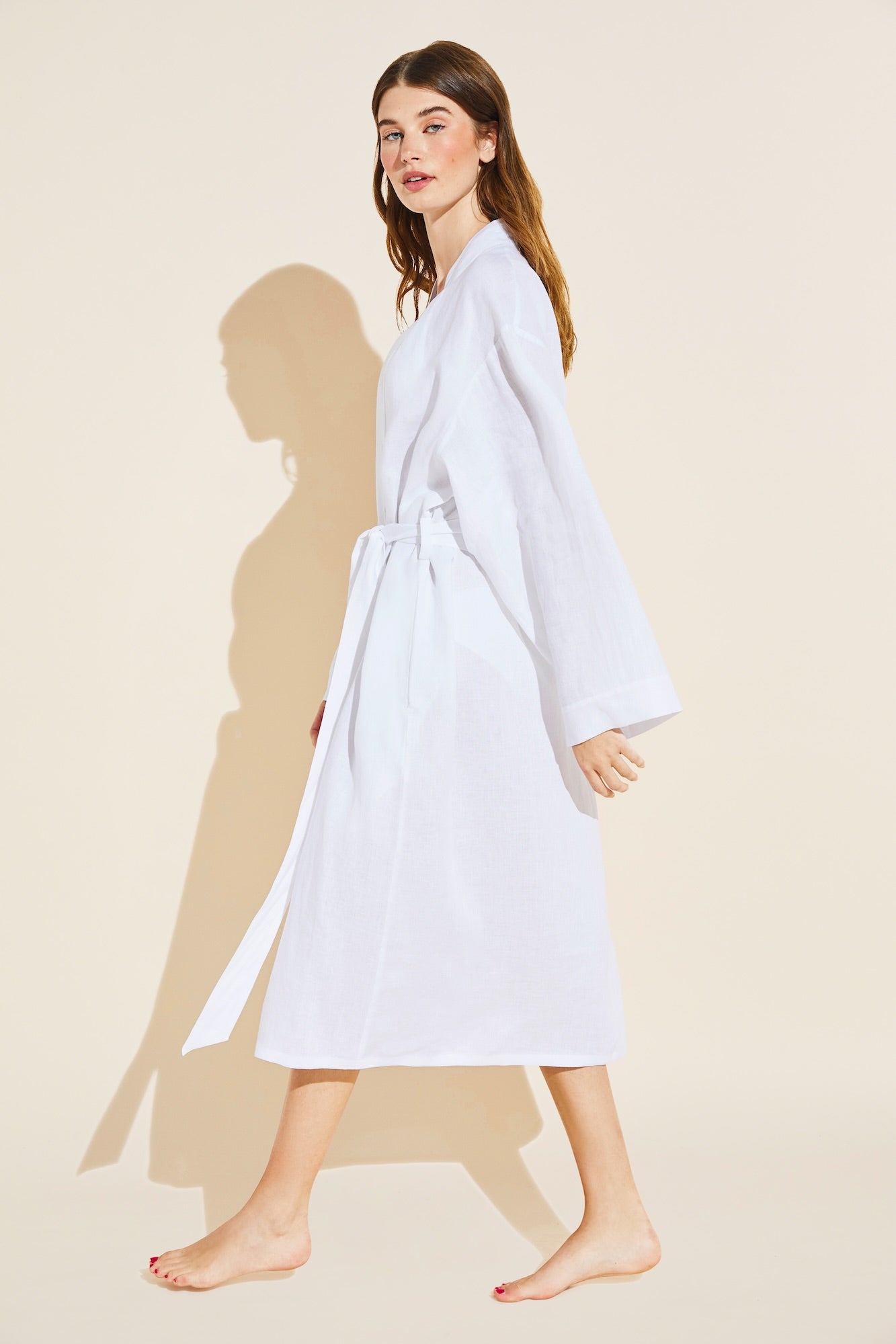 Linen long robe