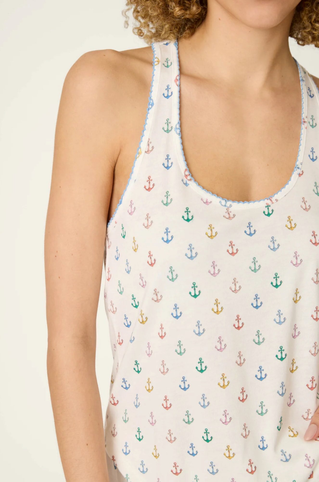 Meet Me by the Sea Anchors Aweigh tank top