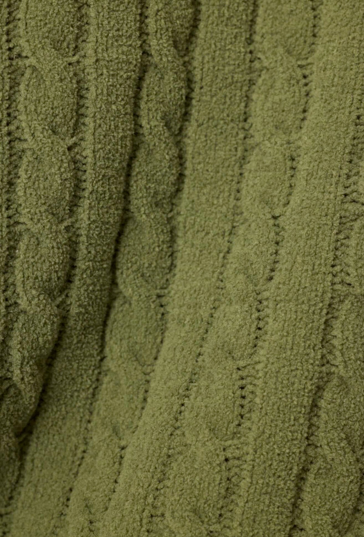Cozy Chenille cable knit v-neck top