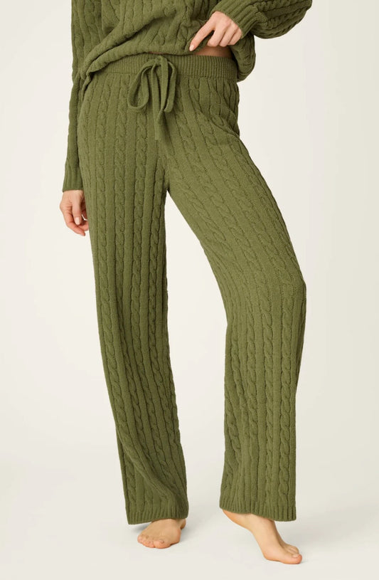 Cozy Chenille cable knit lounge pant