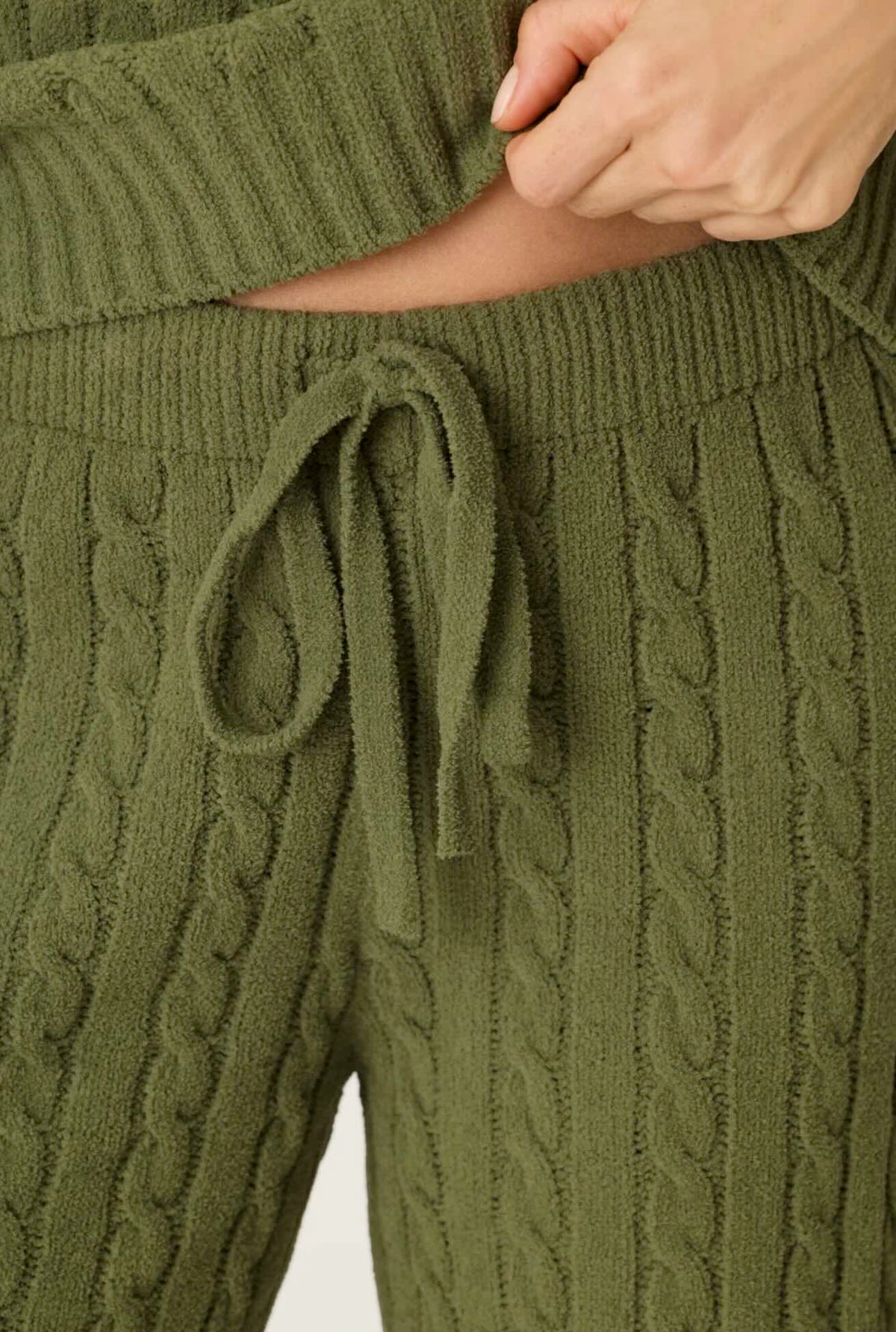 Cozy Chenille cable knit lounge pant
