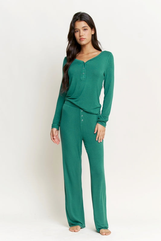 Dreamland long henley pajama set