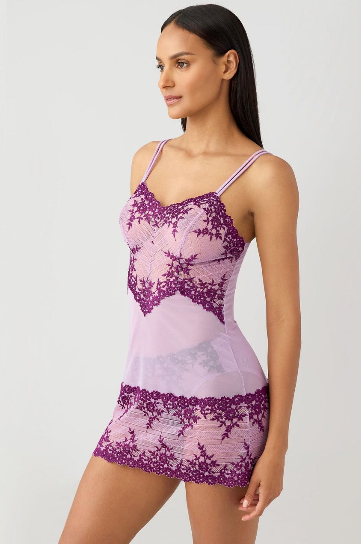 Embrace Lace chemise - lavender sage