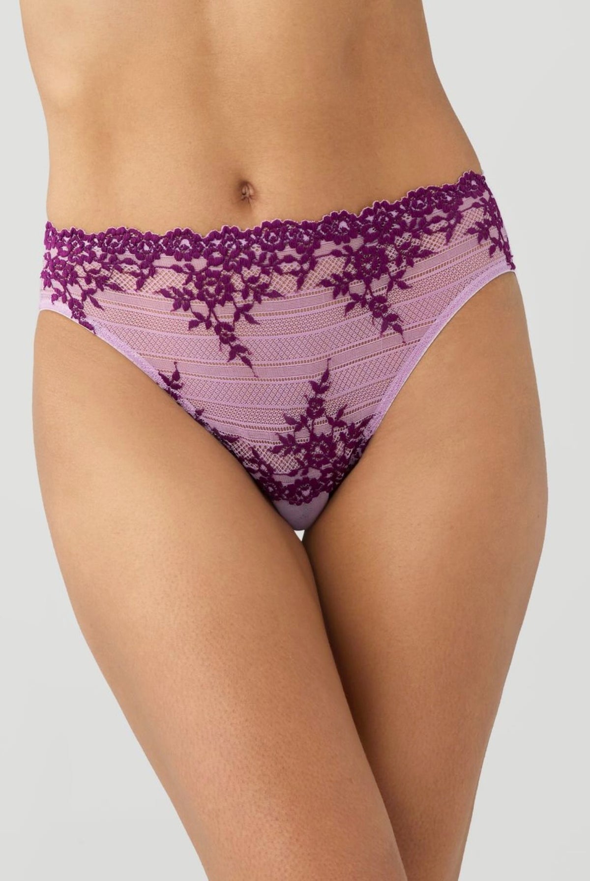 Embrace Lace high cut brief - lavender sage/dark