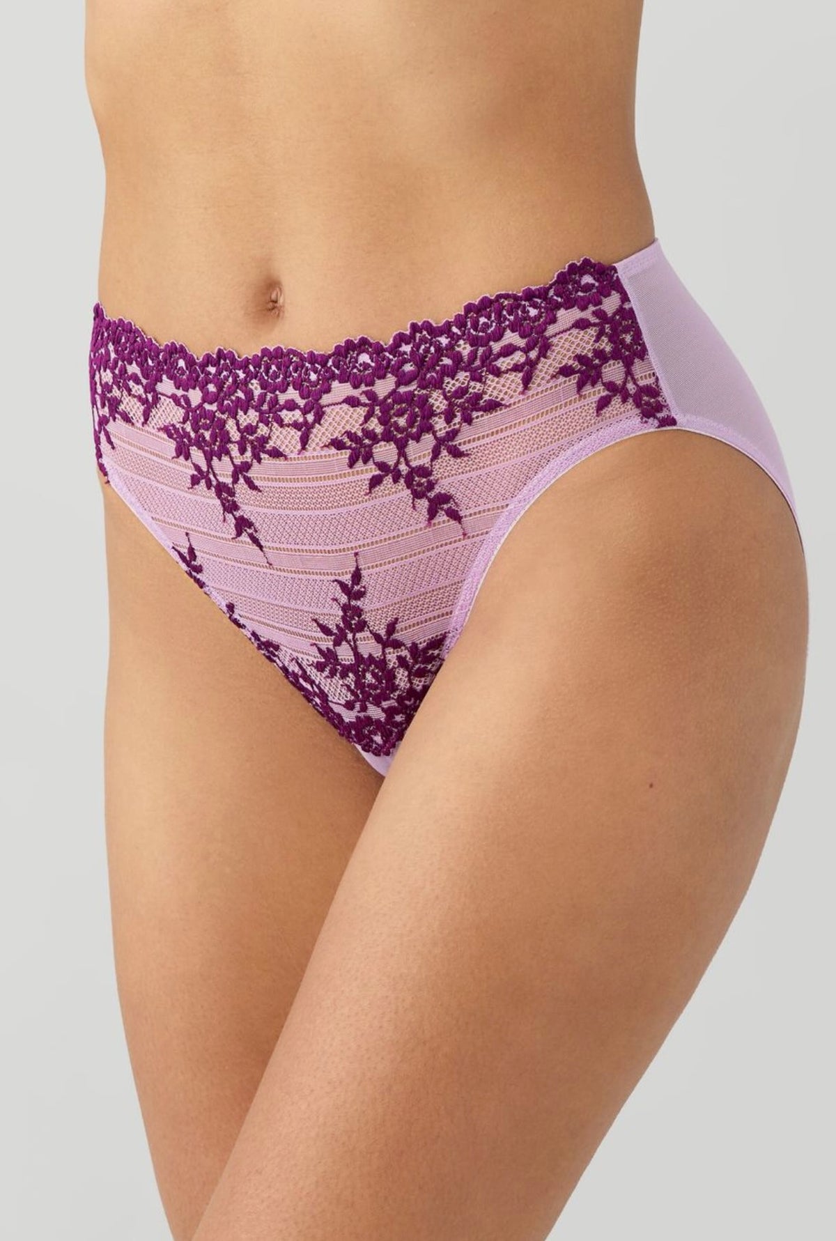 Embrace Lace high cut brief - lavender sage/dark