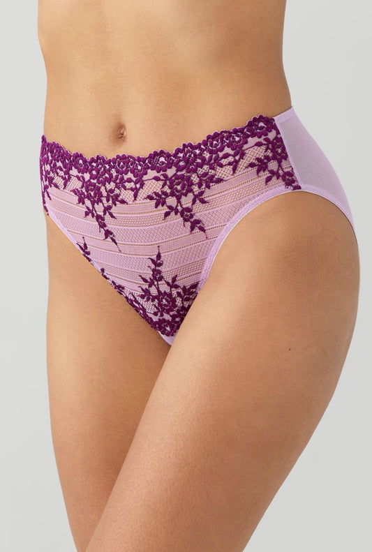 Embrace Lace high cut brief - lavender sage/dark
