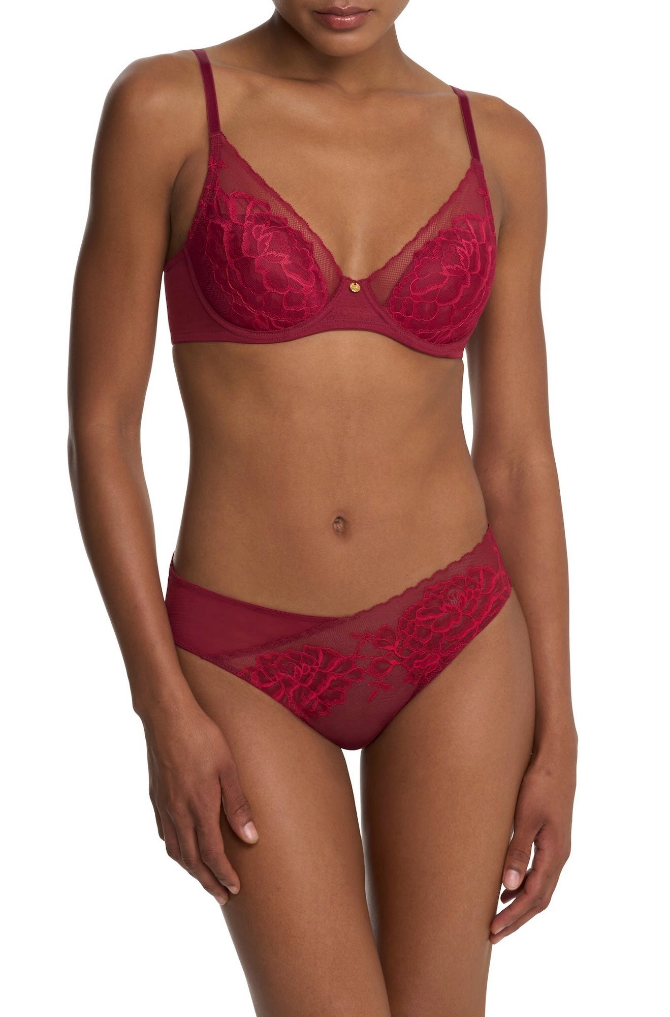 Flora bikini - dark red/bonfire