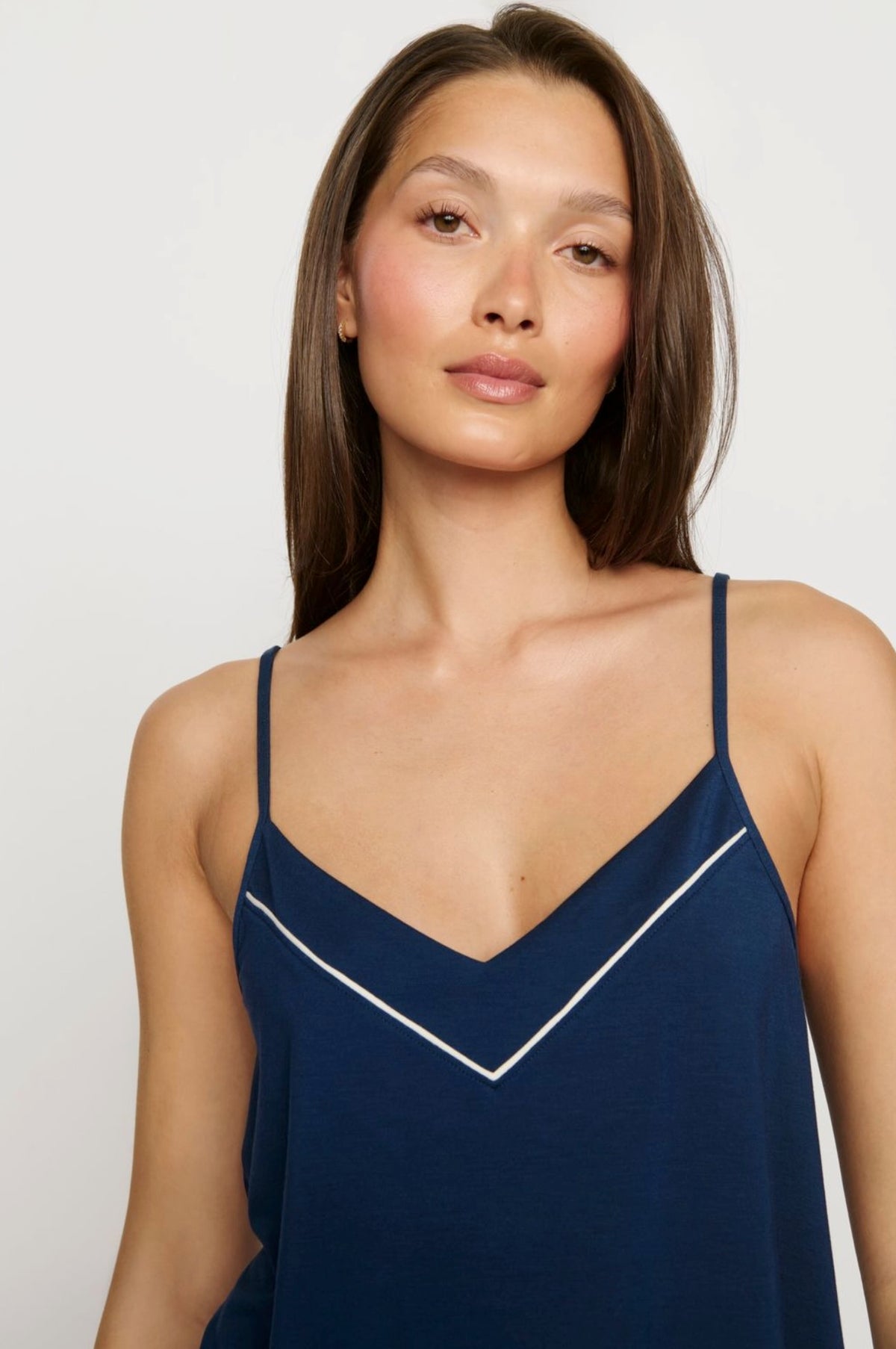 Gisele V-neck croppped cami and pant pajama set