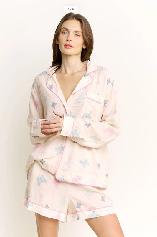 Good Life long sleeve shortie pajama set