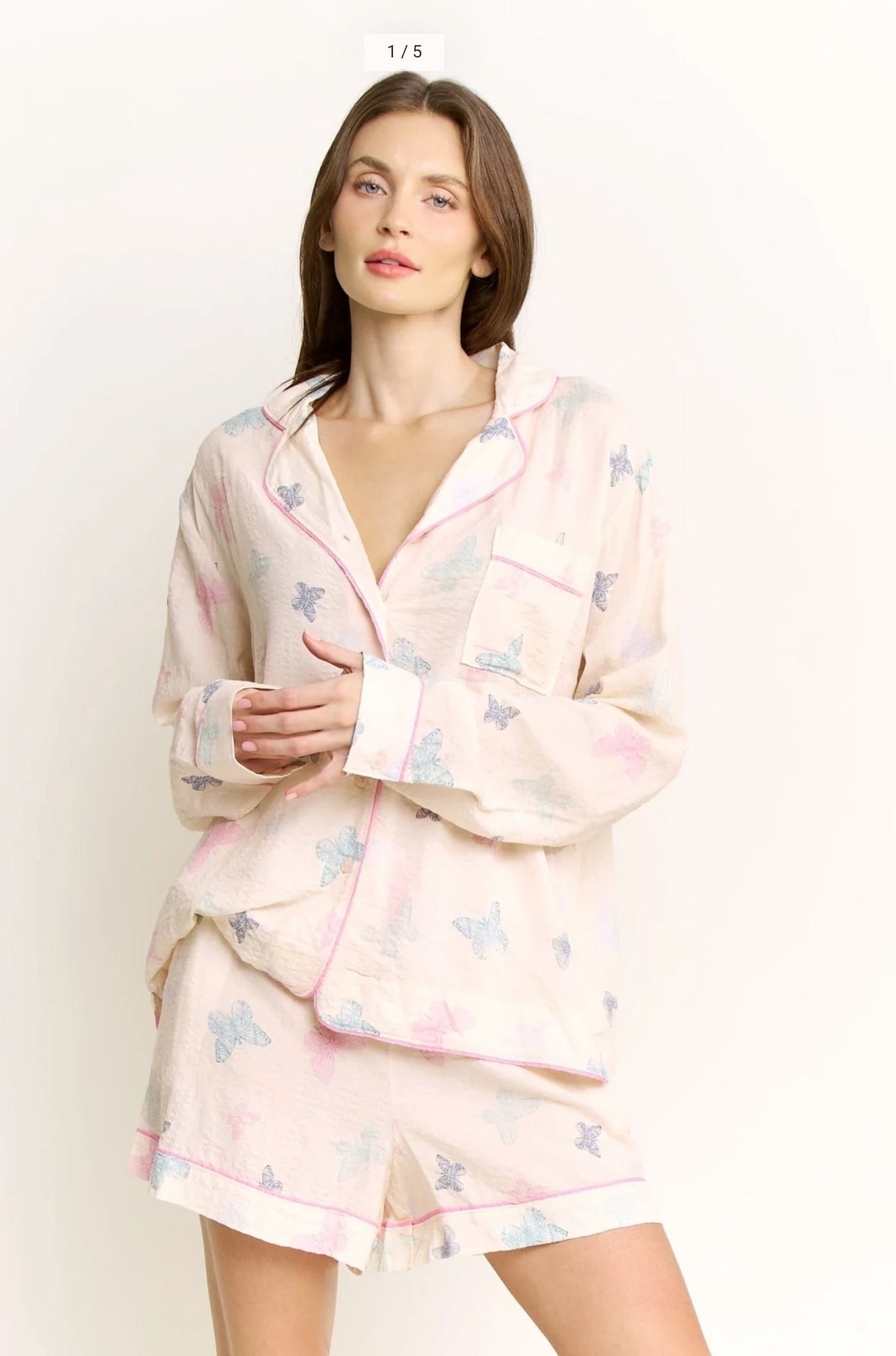 Good Life long sleeve shortie pajama set