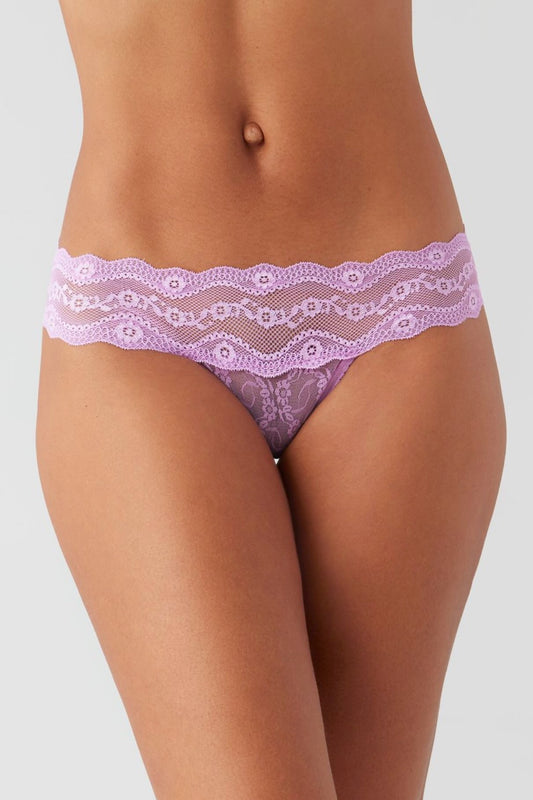 Lace Kiss thong - smoky grape
