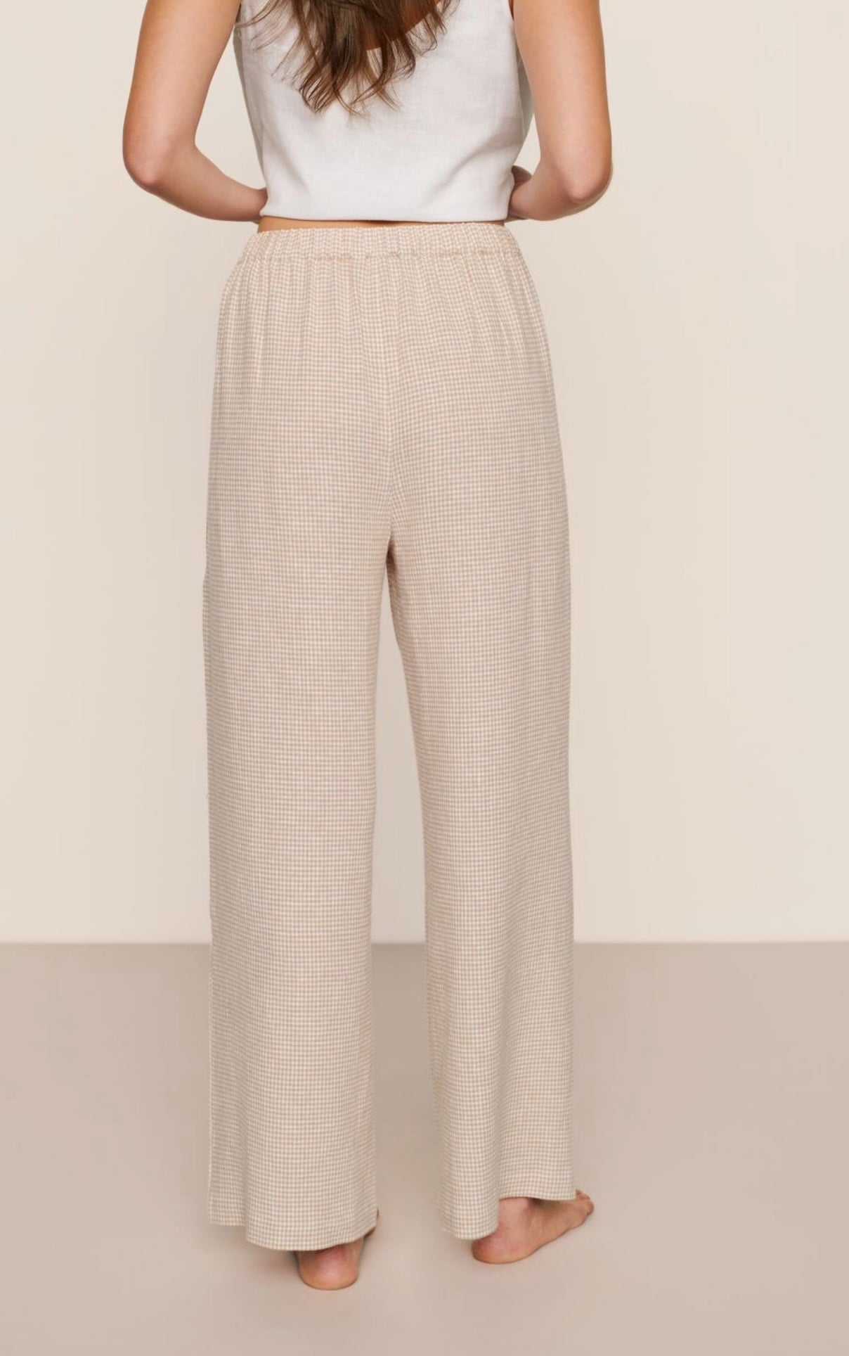 Linen blend relaxed pant