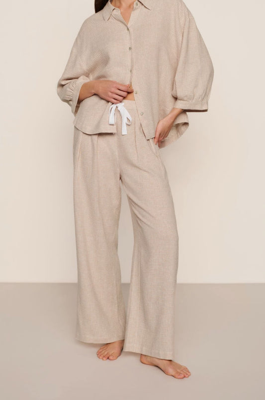 Linen blend relaxed pant