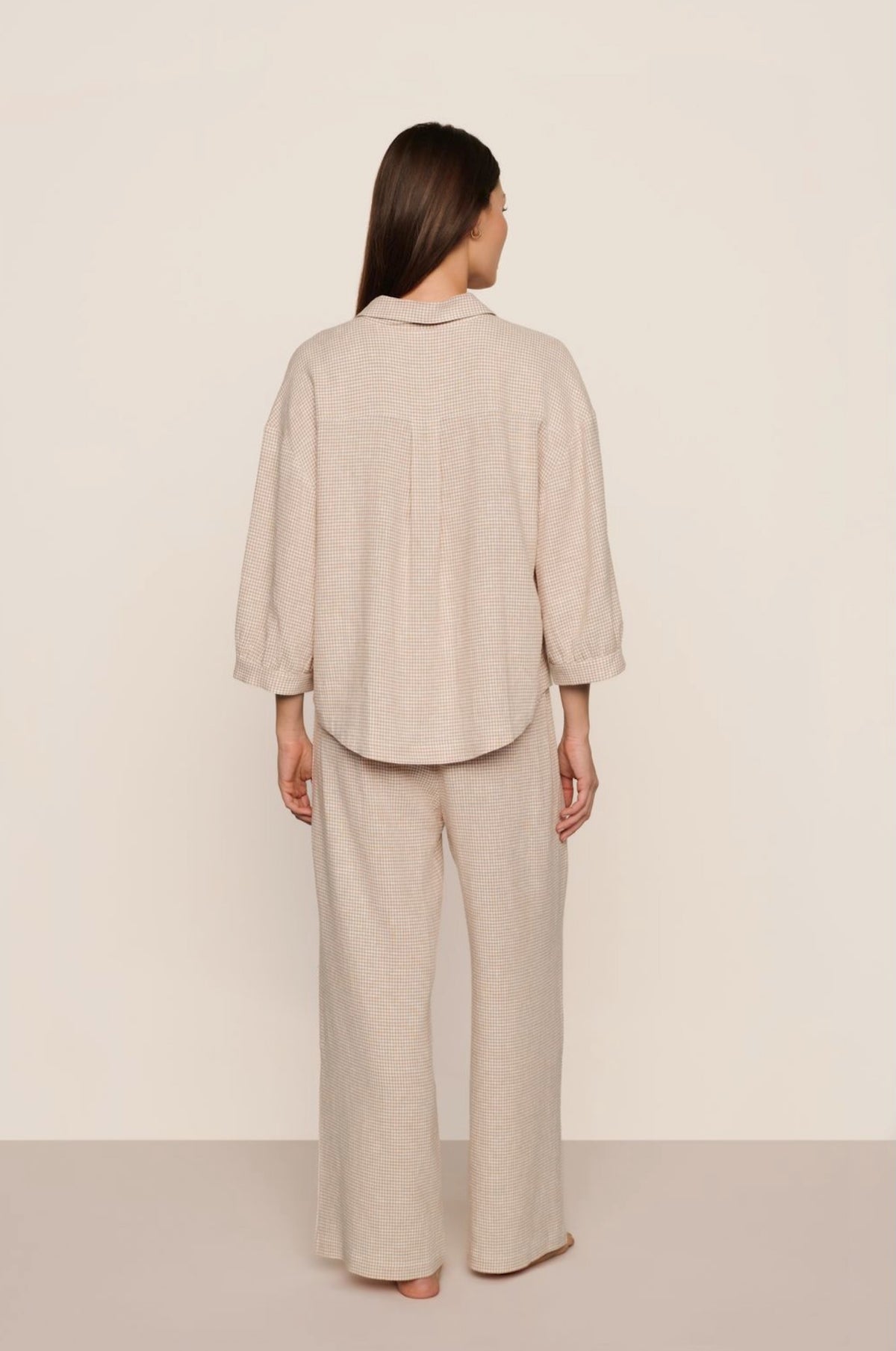 Linen blend relaxed pant