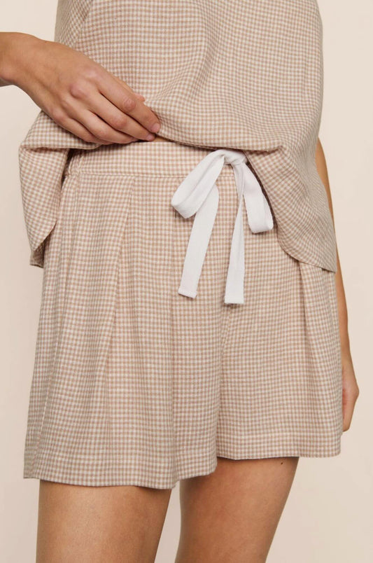 Linen blend relaxed short