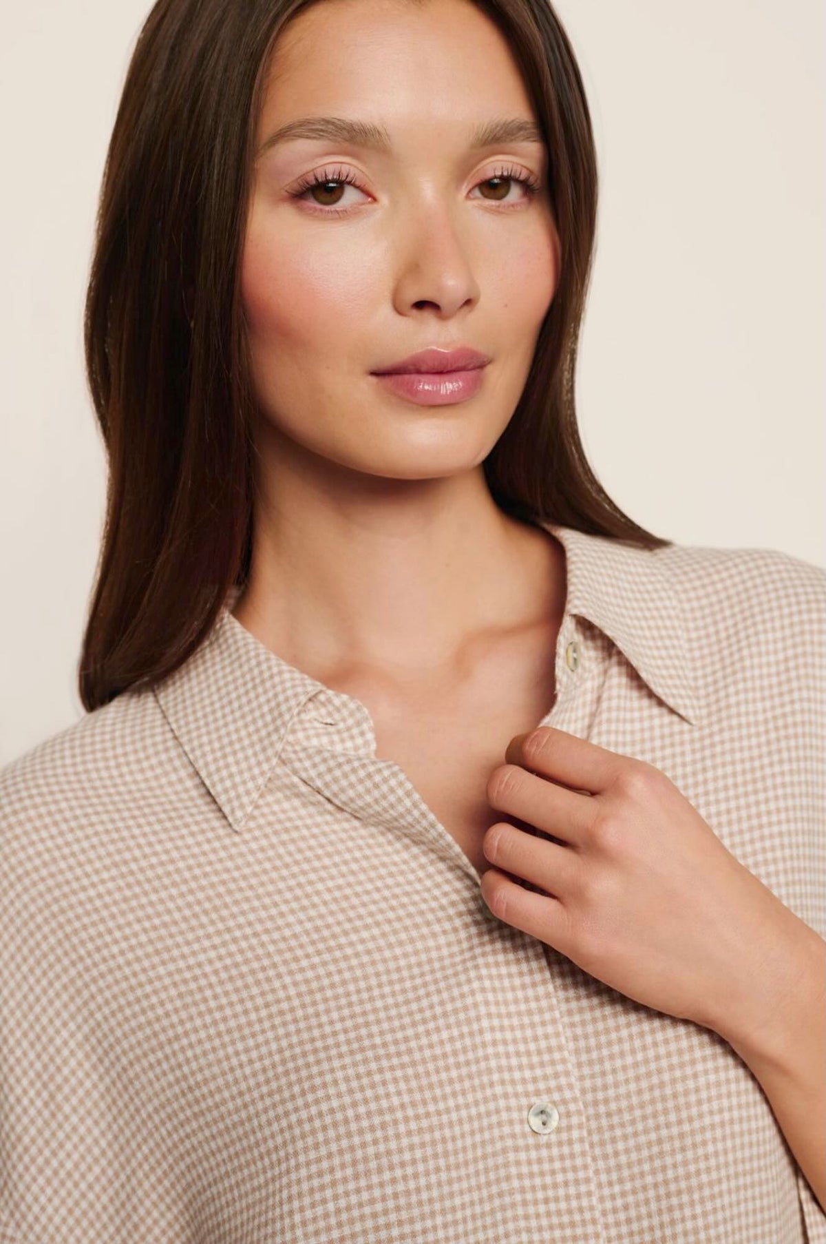 Linen blend relaxed top