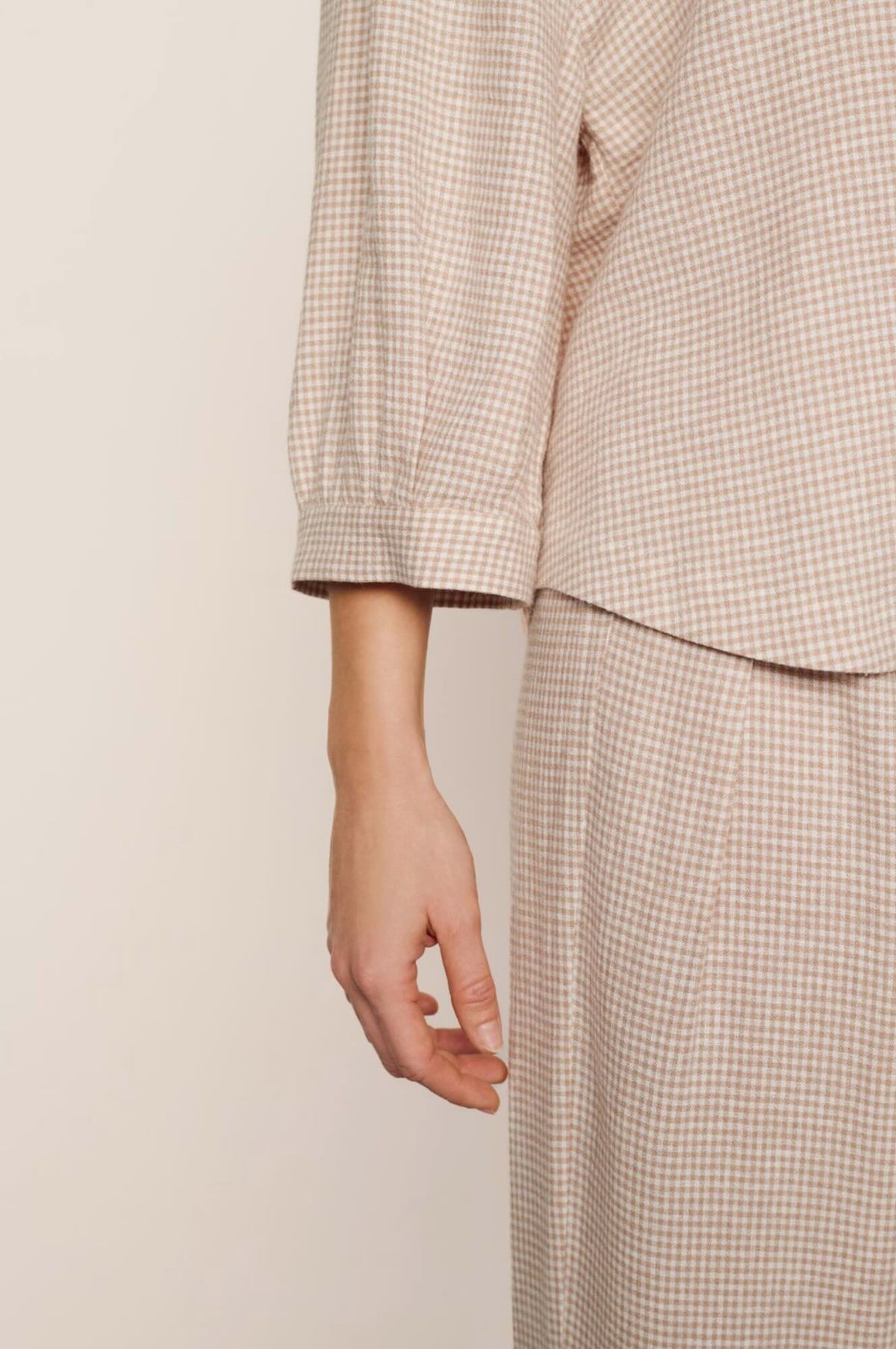 Linen blend relaxed top