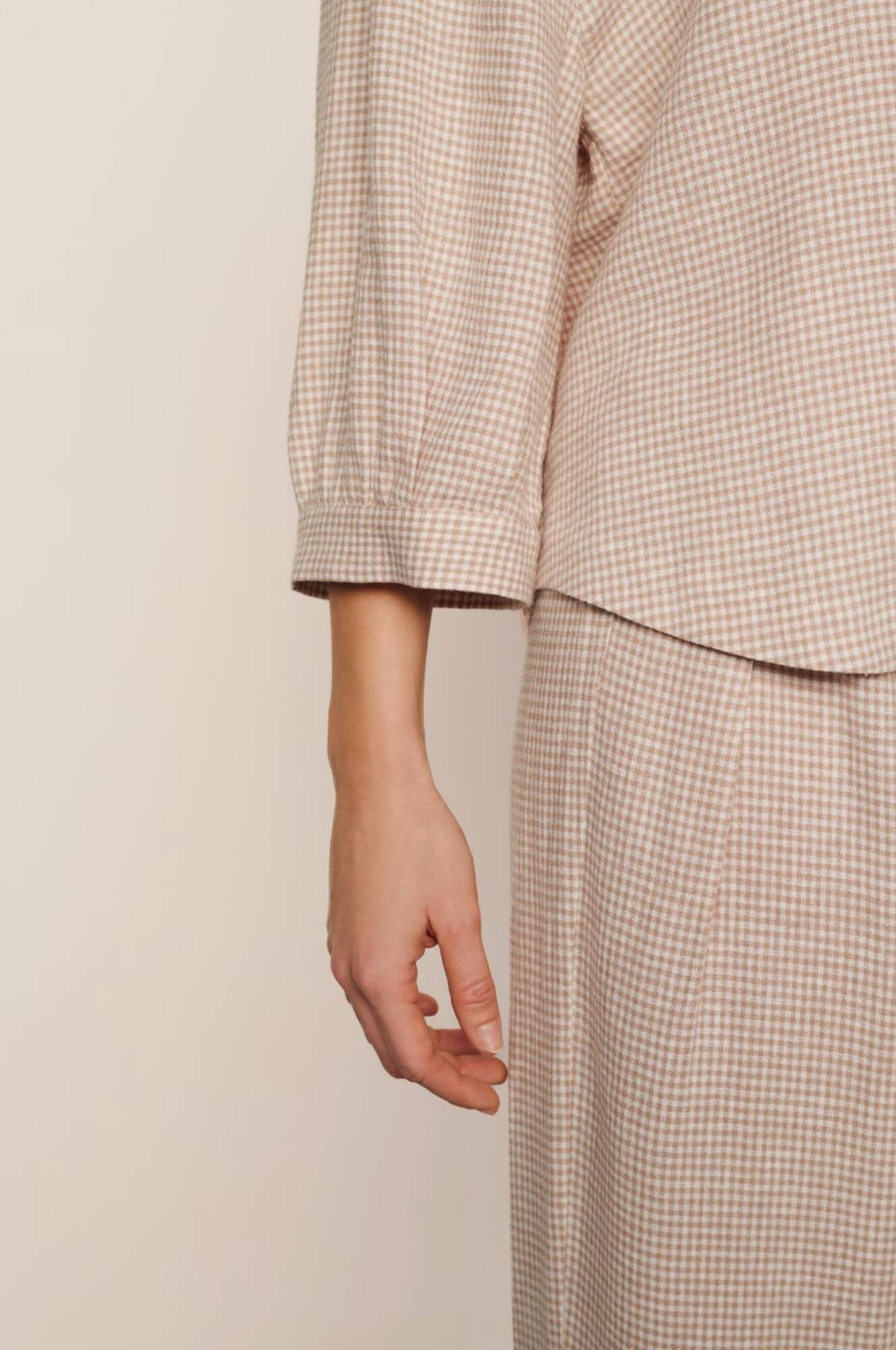 Linen blend relaxed top