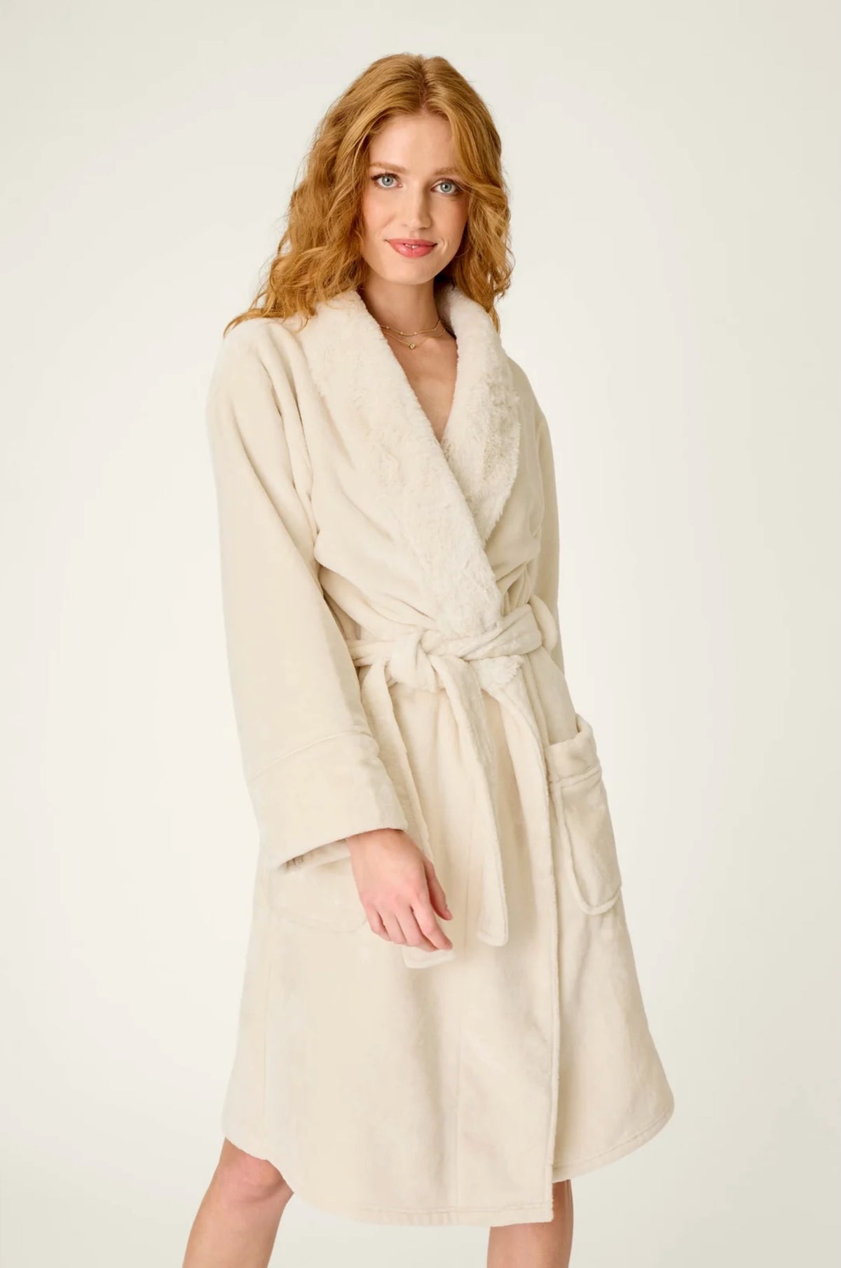 Luxe Plush robe - natural