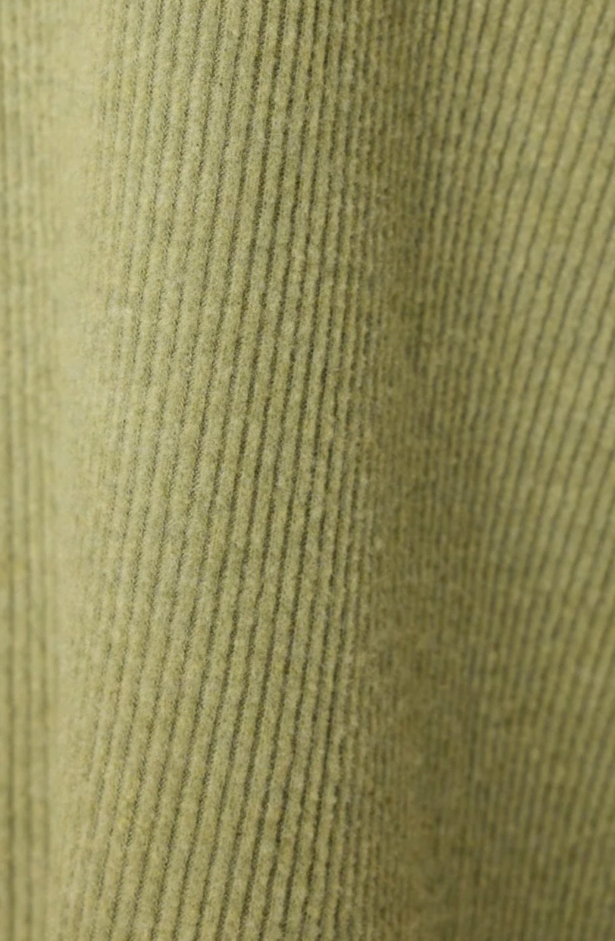 Soft Olive Rib Knit Lounge Short
