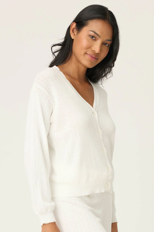 Sweetheart Pointelle cardigan