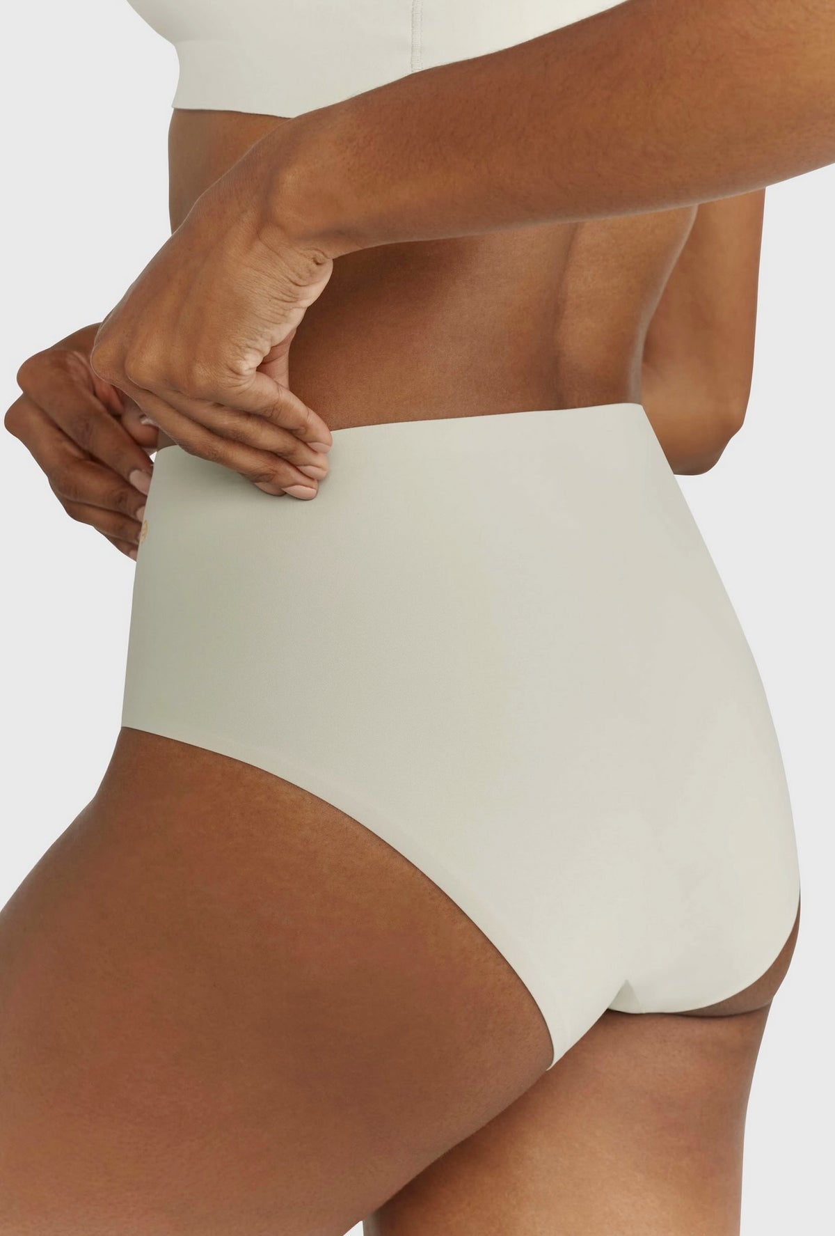High-waisted retro bikini - aloe
