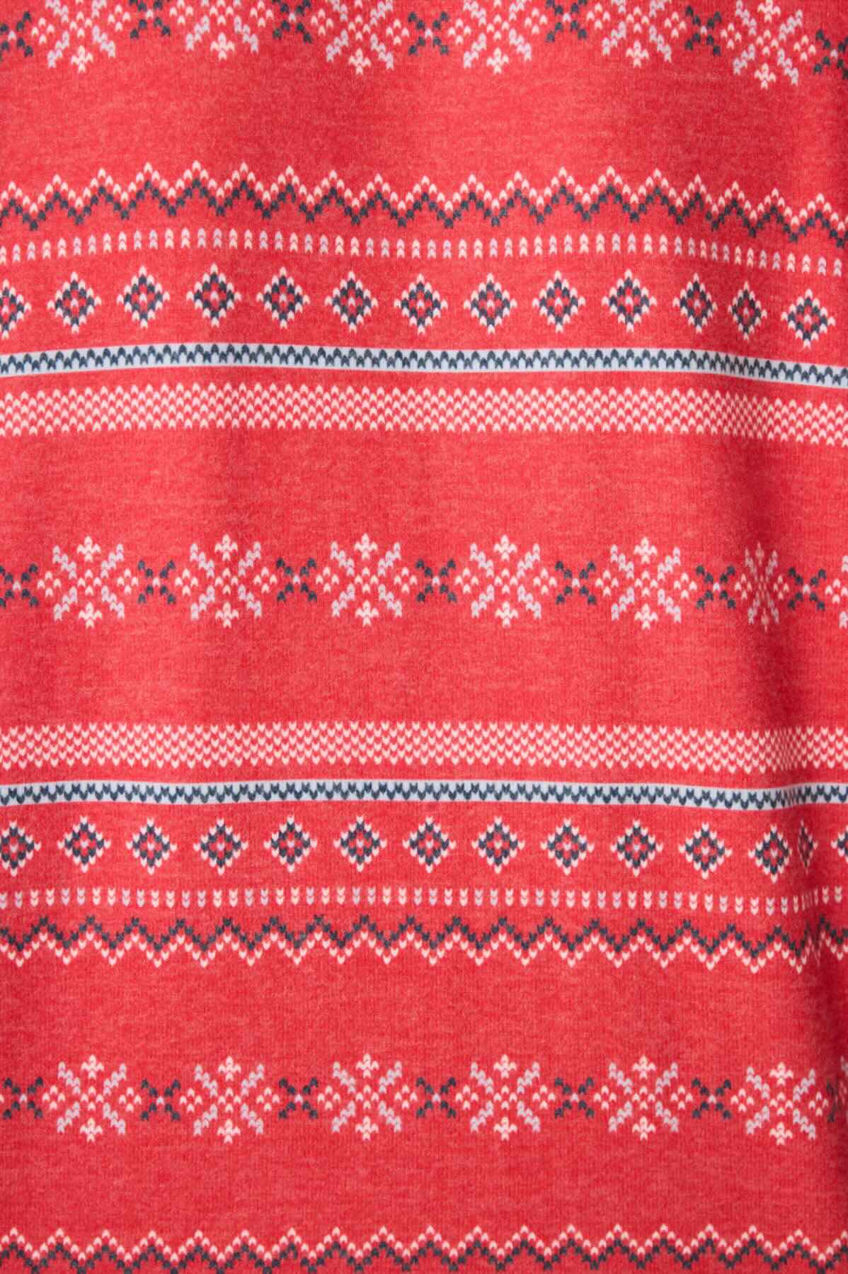 Snowflake Kiss pajama pant - red fair isle print