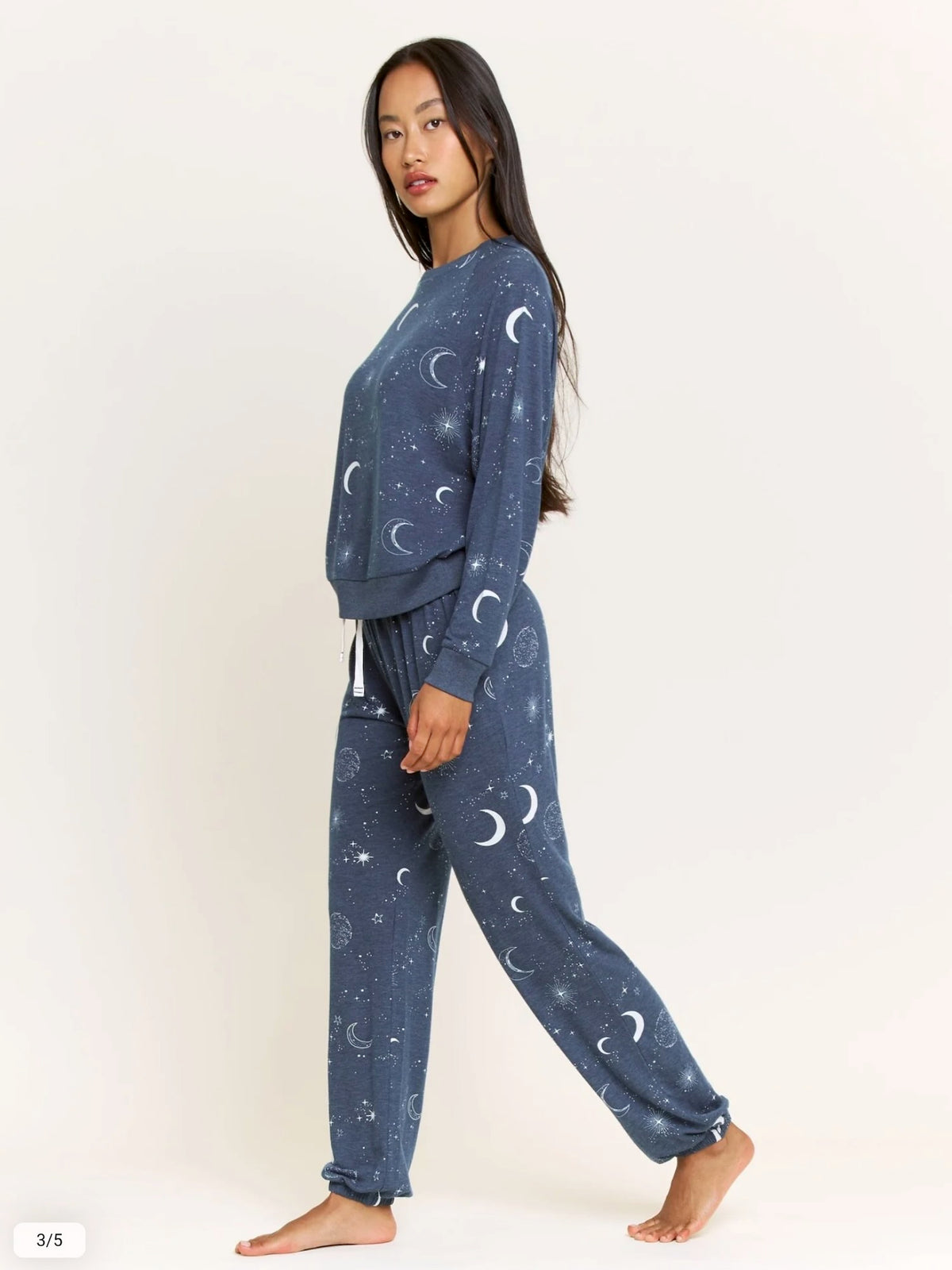 Star Seeker long pajama set - nightshade lunar skies