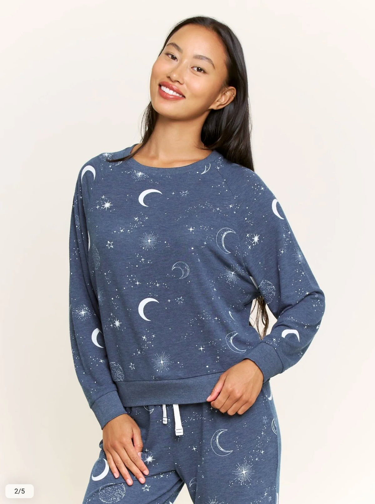 Star Seeker long pajama set - nightshade lunar skies