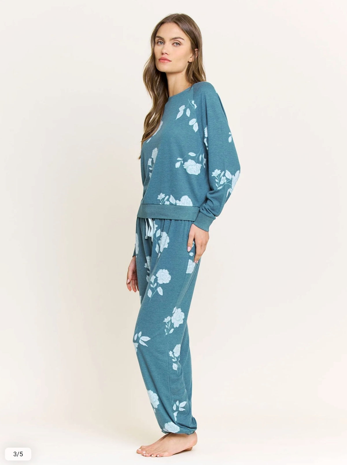 Star Seeker long pajama set - twilight teal rose