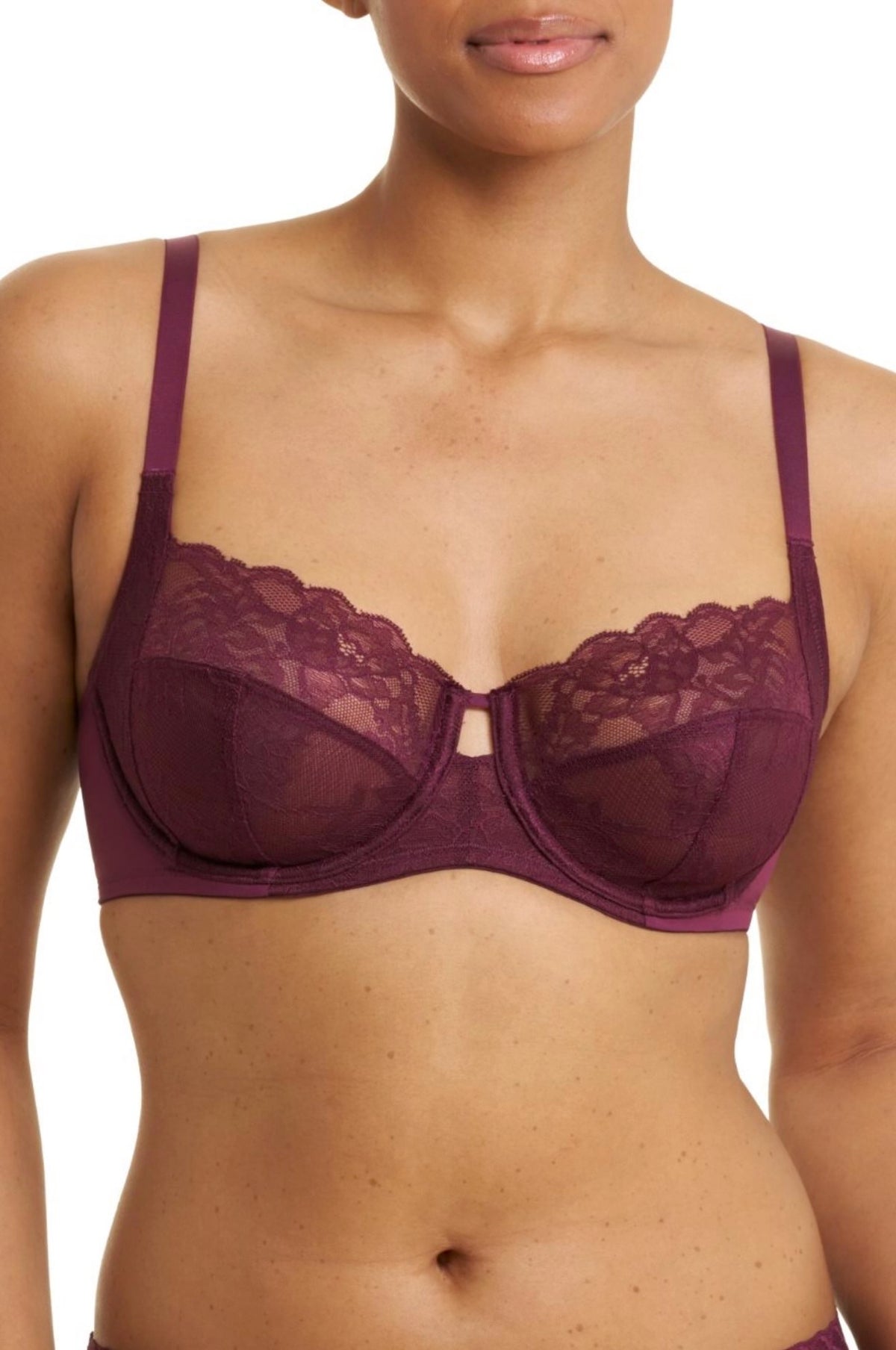 Statement Full Figure underwire bra - black raspberry